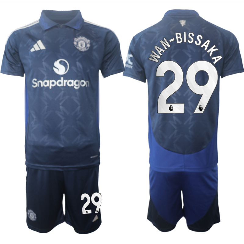 Men 2024-2025 Club Manchester United away blue #29 Soccer Jersey